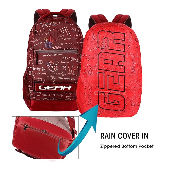 Gear Calculus 34L Backpack With Raincover (Maroon) - Image 3