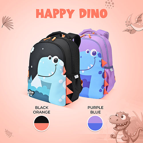Gear Happy Dino 15"/20L Small Water Resistant School Bag | Casual Backpack | Daypack | Travel Backpack | Kids Bag for Boys/Girls (Purple - Blue) - Image 5