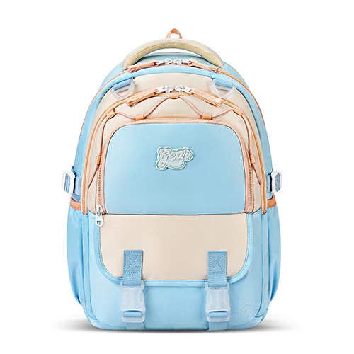 Gear Cupcake 18"/32L Large Water Resistant School Bag | Casual Backpack | Daypack | Travel Backpack | Kids Bag for Boys/Girls (Blue - Cream)