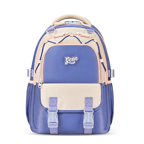 Gear Cupcake 18"/32L Large Water Resistant School Bag | Casual Backpack | Daypack | Travel Backpack | Kids Bag for Boys/Girls (Purple - Cream)