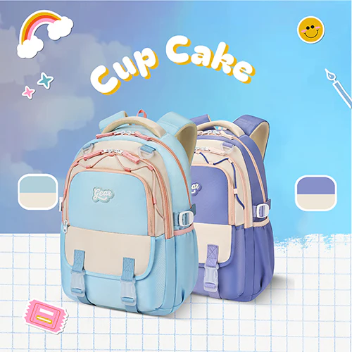 Gear Cupcake 18"/32L Large Water Resistant School Bag | Casual Backpack | Daypack | Travel Backpack | Kids Bag for Boys/Girls (Purple - Cream) - Image 8