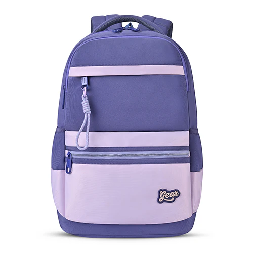 Gear Delight 18"/30L Large Water Resistant School Bag | Casual Backpack | Daypack | Travel Backpack | Kids Bag for Boys/Girls (Purple - Purple)