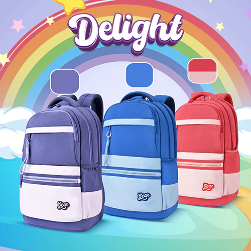 Gear Delight 18"/30L Large Water Resistant School Bag | Casual Backpack | Daypack | Travel Backpack | Kids Bag for Boys/Girls (Purple - Purple) - Image 3