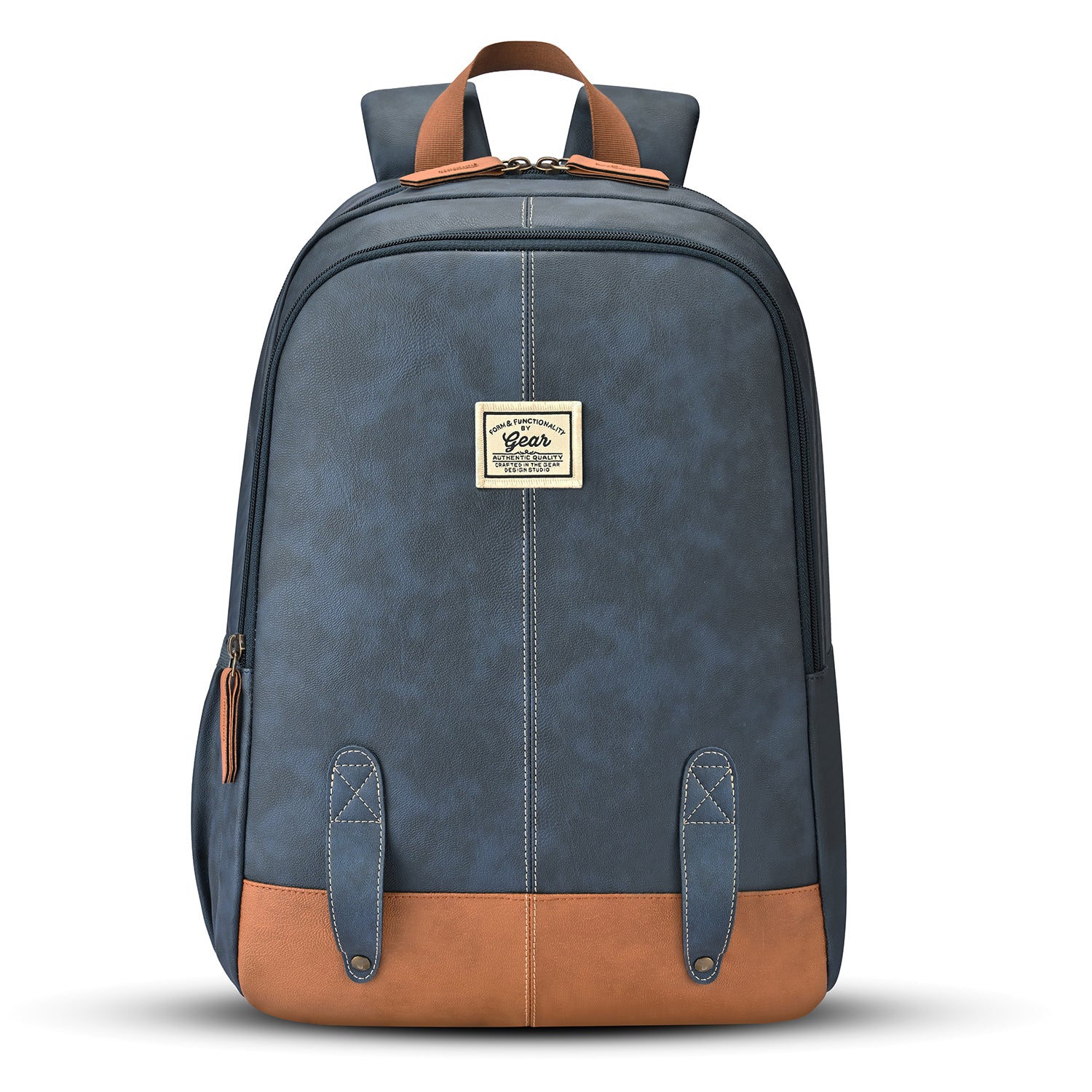 Gear Eco Classic 16” Daypack | Casual Backpack | Travel backpack for Men/Women (NAVY-TAN)