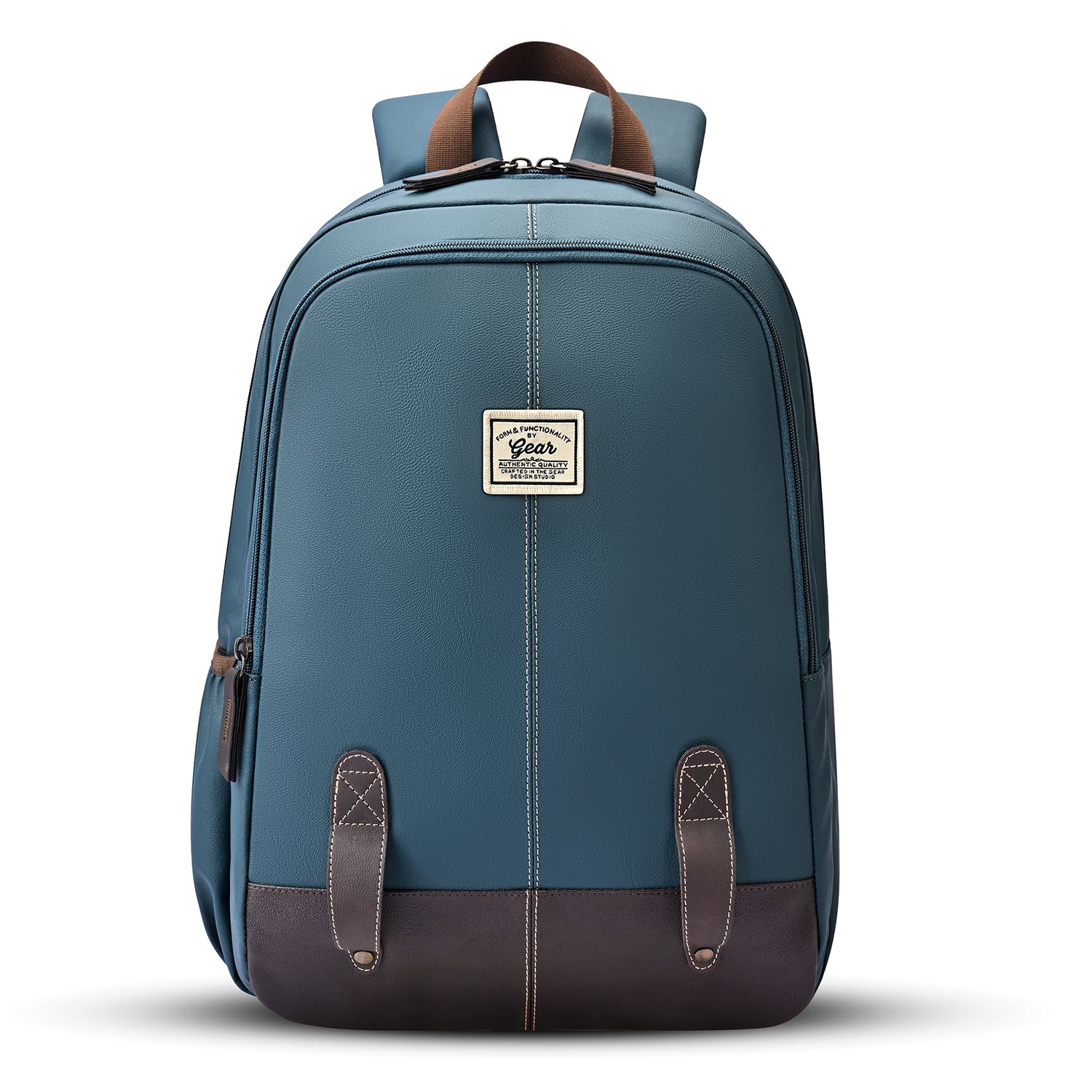 Gear Eco Classic 16” Daypack | Casual Backpack | Travel backpack for Men/Women (TEAL-BROWN)