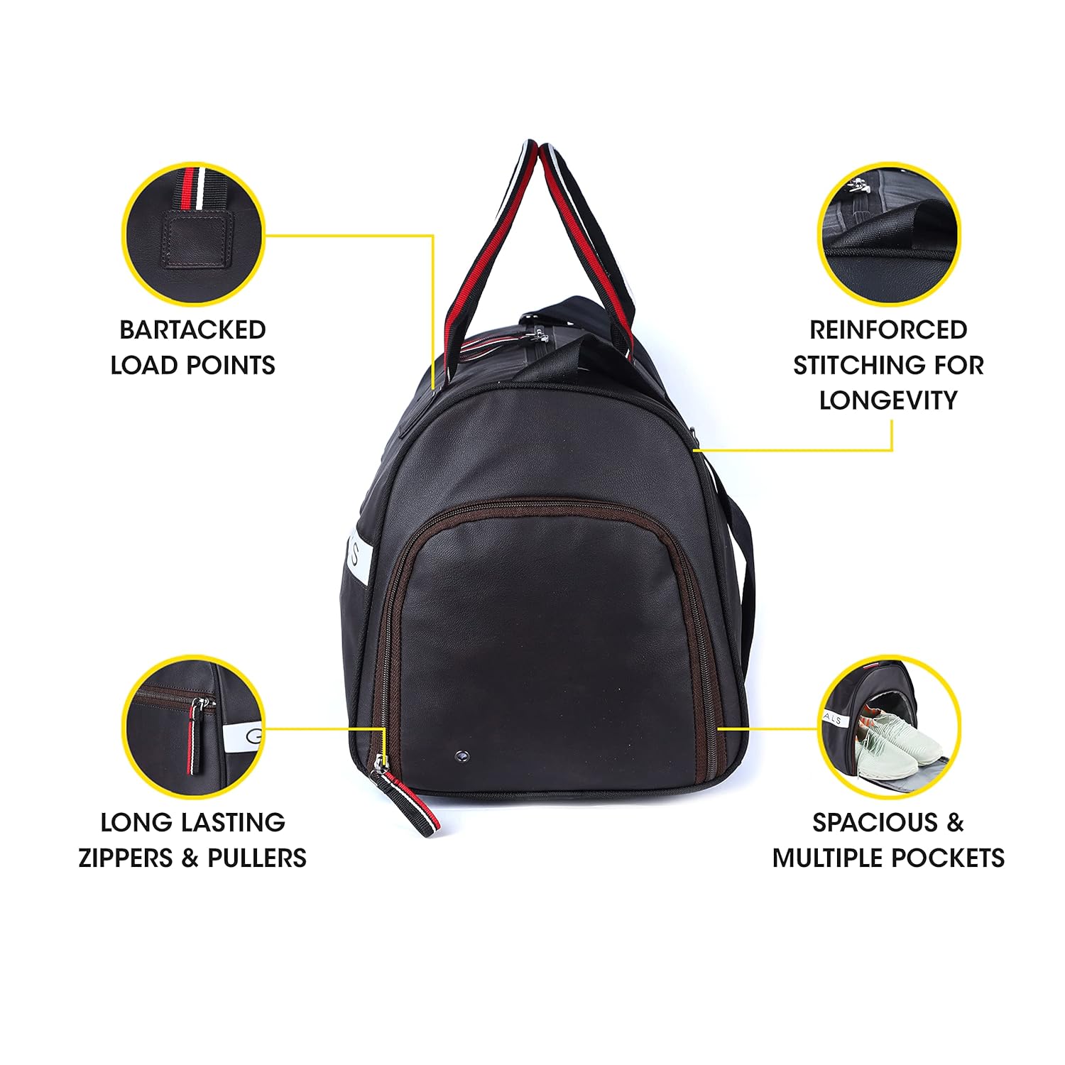 Gear Essentials 27L Duffel (Brown-Black) - Image 3