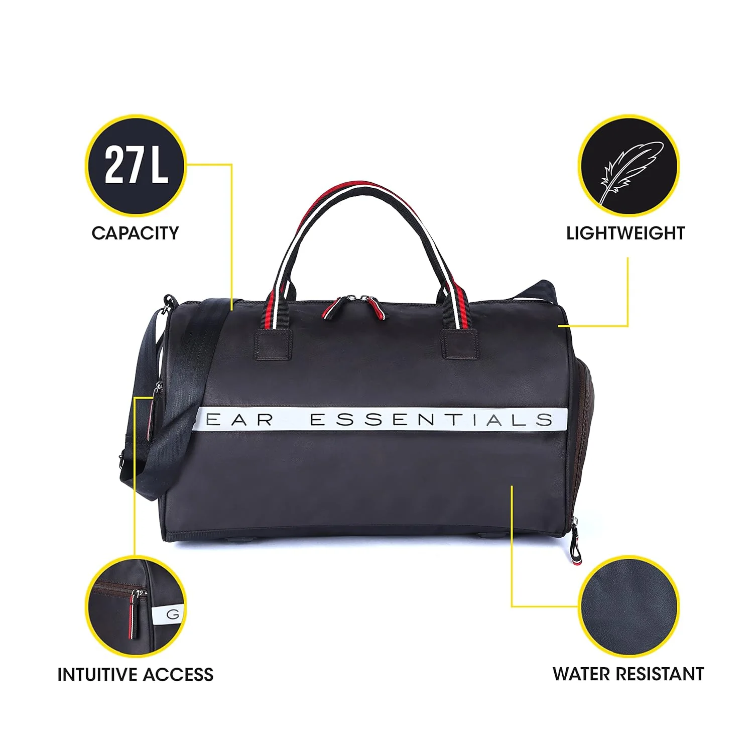 Gear Essentials 27L Duffel (Brown-Black) - Image 4