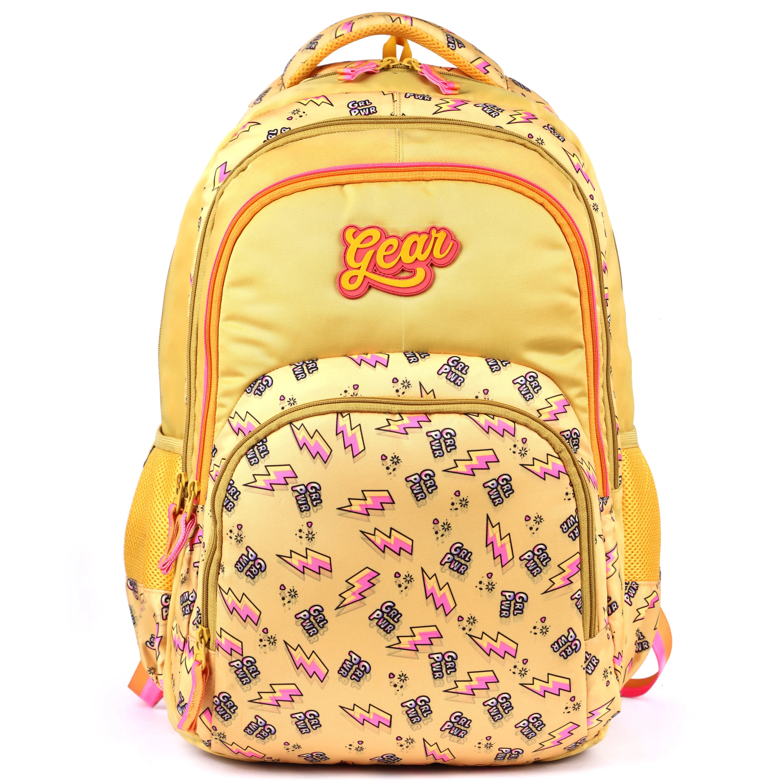 Gear Frosted 40 L School/College Backpack (Yelow -Pink)