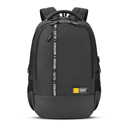 Gear Inspired 19"/36L Large Water Resistant School Bag | Casual Backpack | Daypack | Travel Backpack | Kids Bag for Boys/Girls (Black - Black)