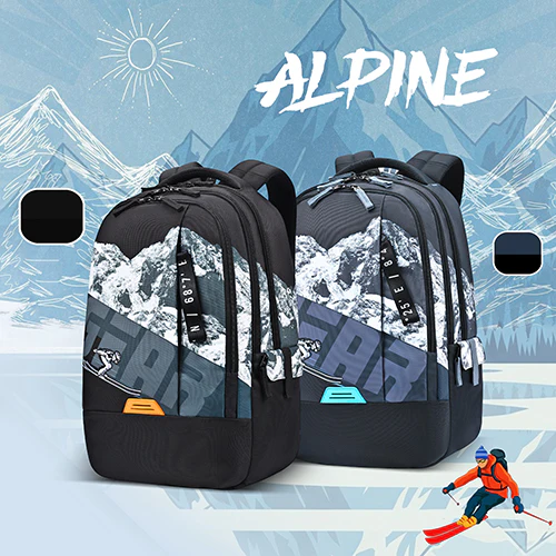 Gear New Alpine 19"/36L Large Water Resistant School Bag | Casual Backpack | Daypack | Travel Backpack | Kids Bag for Boys/Girls (Black - Black) - Image 9