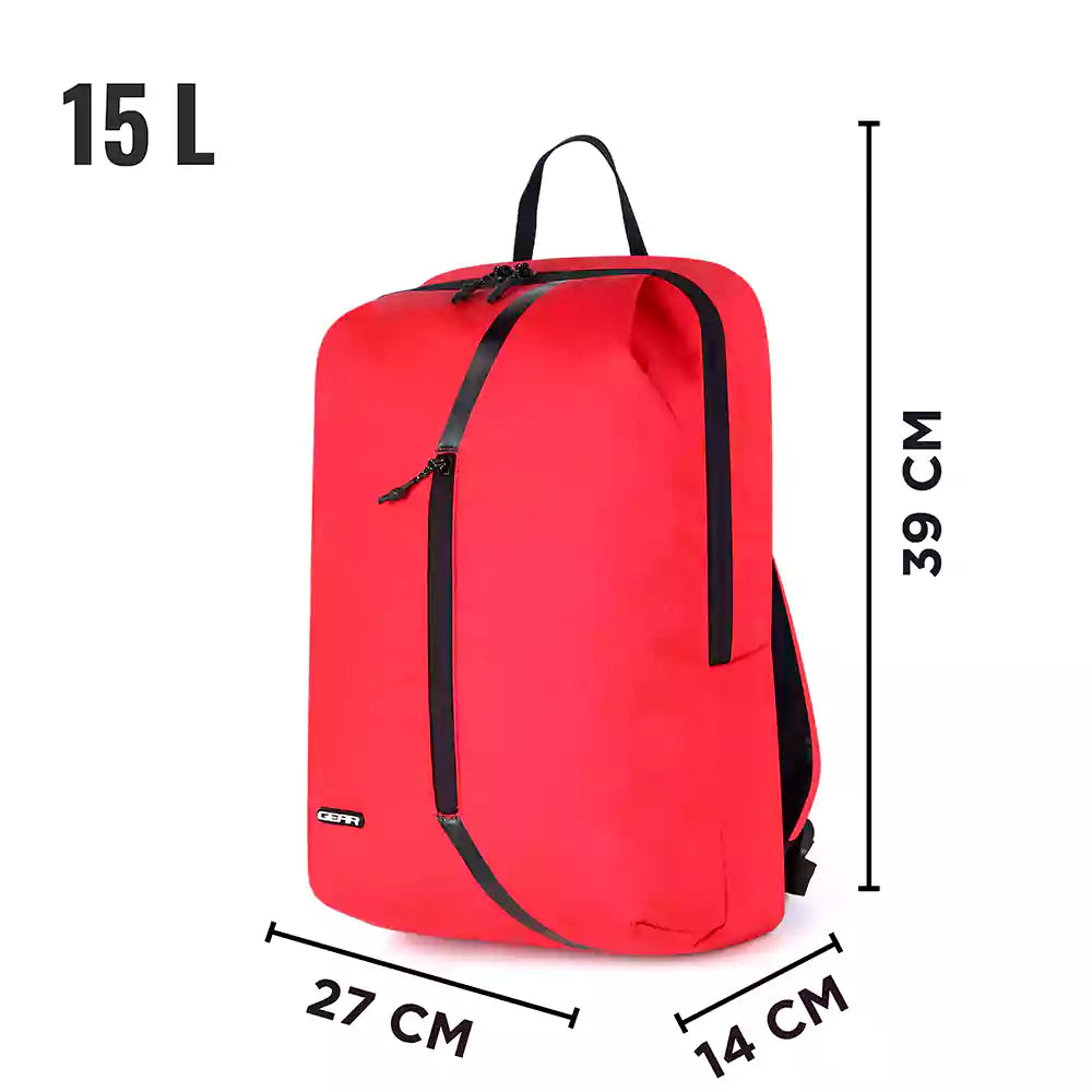 Gear Lite 15L Small Water Resistant Backpack (Red-Black) - Image 3