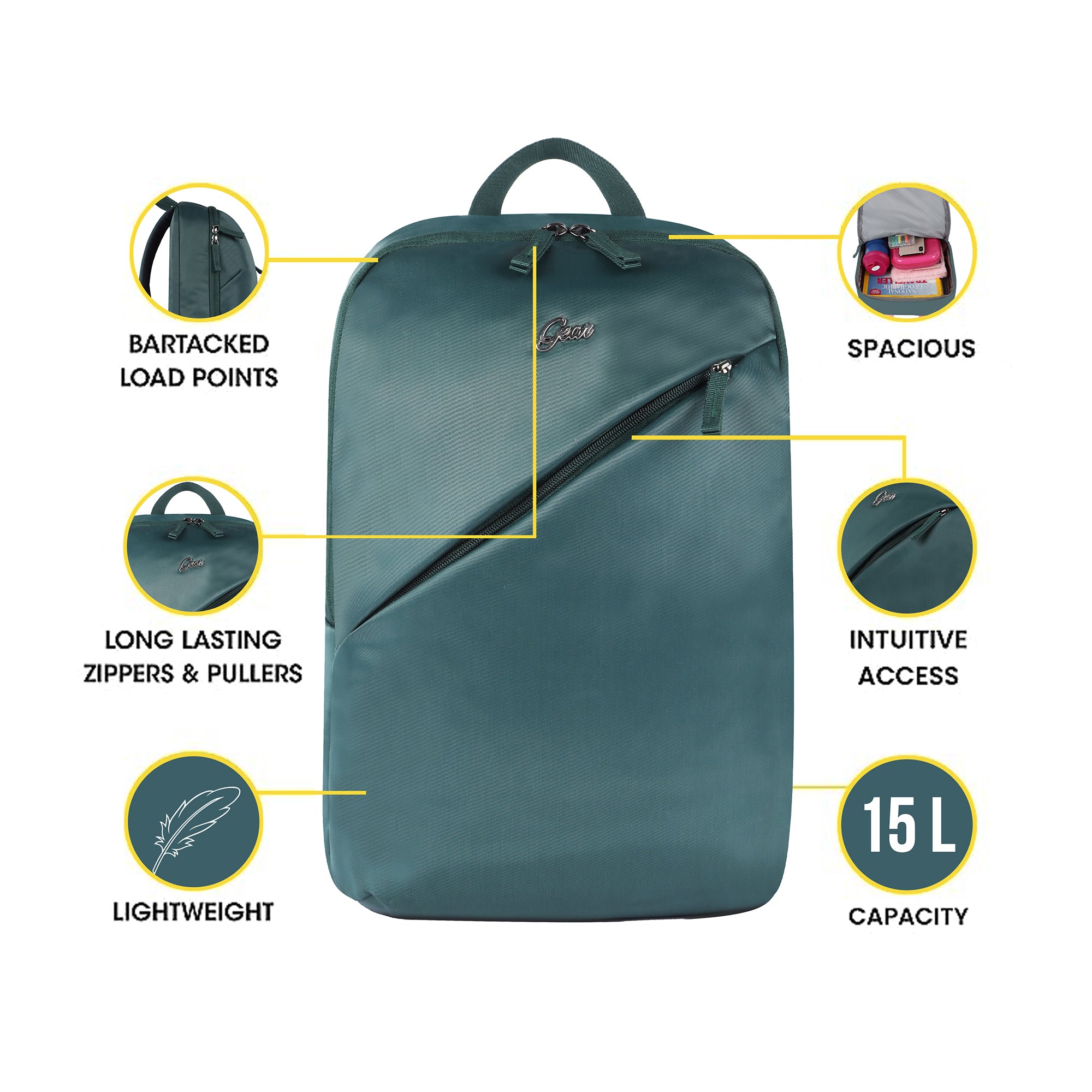Gear Lite2 16L Backpack (Green) - Image 7