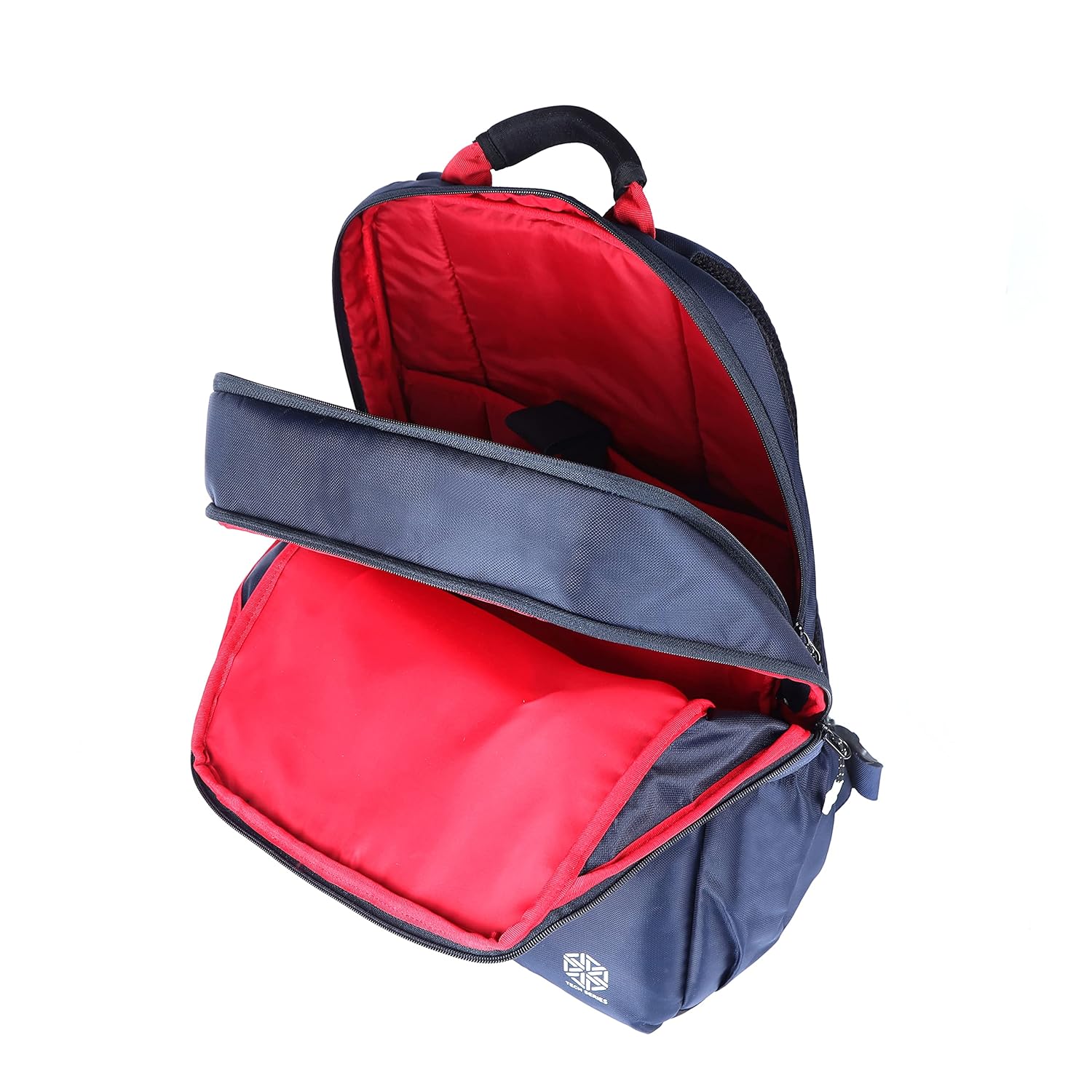 Gear LOGI-Q 27L Backpack with Trolley Sleeve for Men/Women (Navy-Red) - Image 4