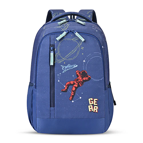 Gear Lost In Space 17"/30L Large Water Resistant School Bag | Casual Backpack | Daypack | Travel Backpack | Kids Bag for Boys/Girls (Navy - Mint)