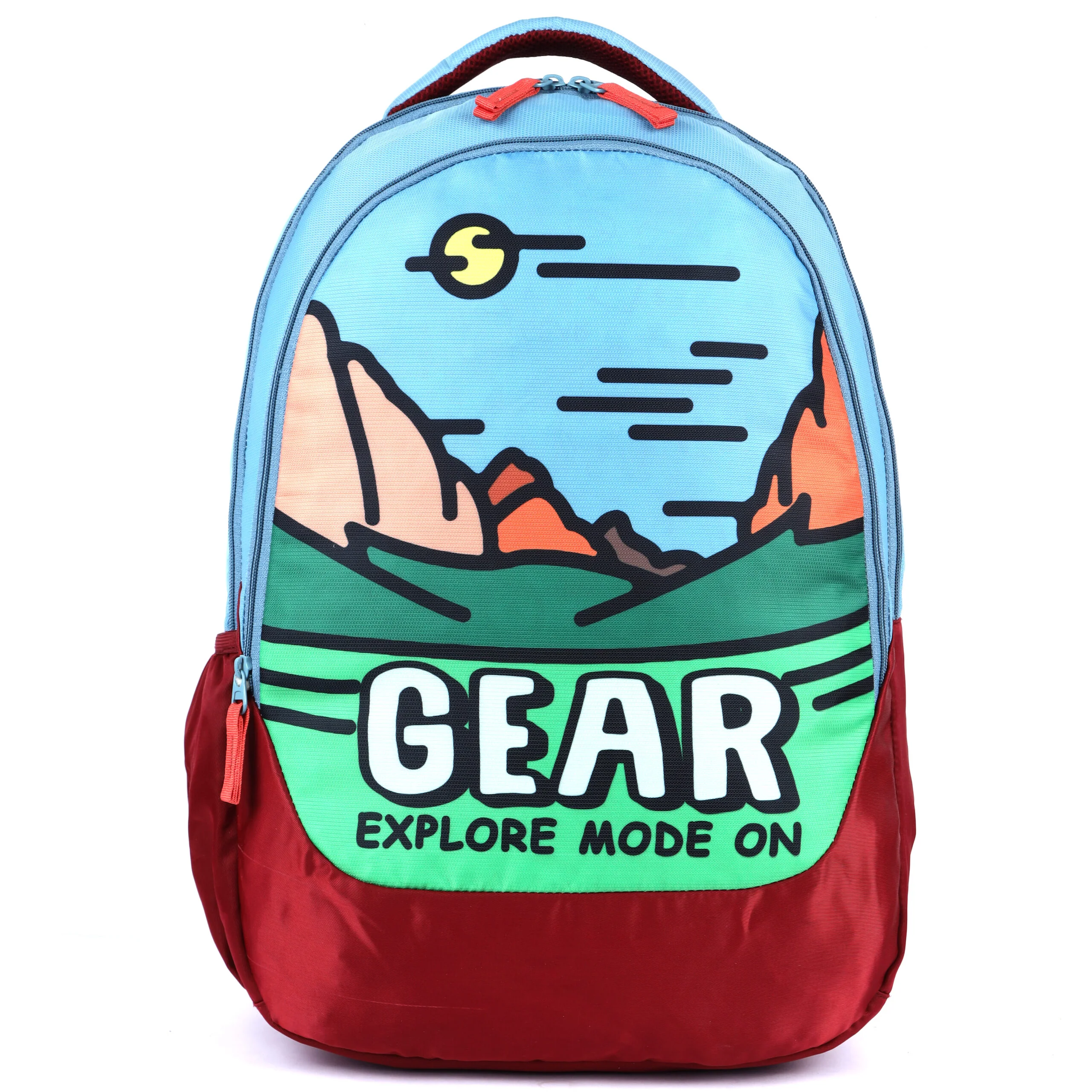 Gear Sunshine 35L School/College Backpack (Blue – Maroon)