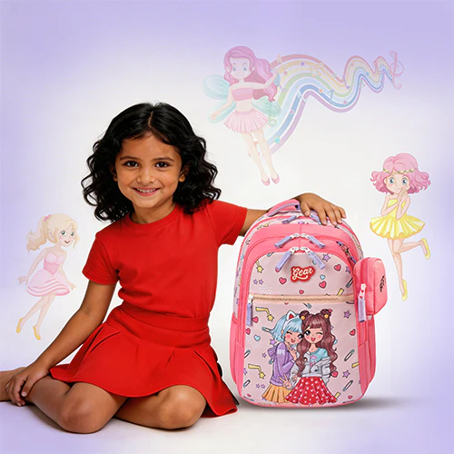 Gear BFF 17"/27L Large Water Resistant School Bag | Casual Backpack | Daypack | Travel Backpack | Kids Bag for Boys/Girls (Pink - Lavender) - Image 10