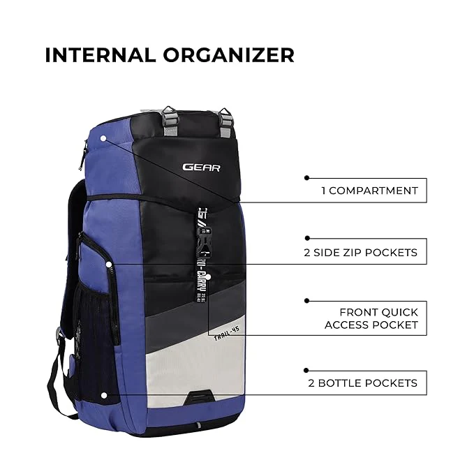 Gear Trail 2 45L (Blue Black) - Image 5