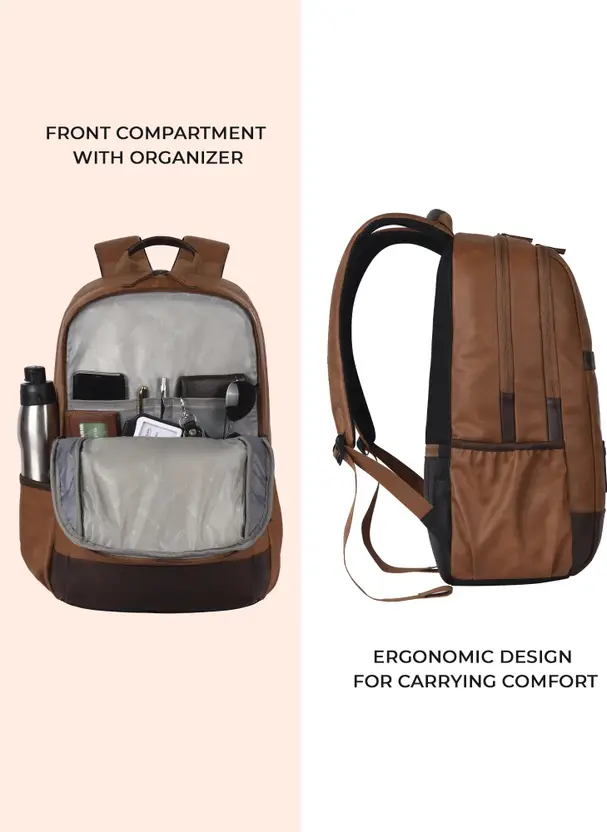 Gear Classic Anti Theft Faux Leather 31L (Tan-Brown) - Image 6