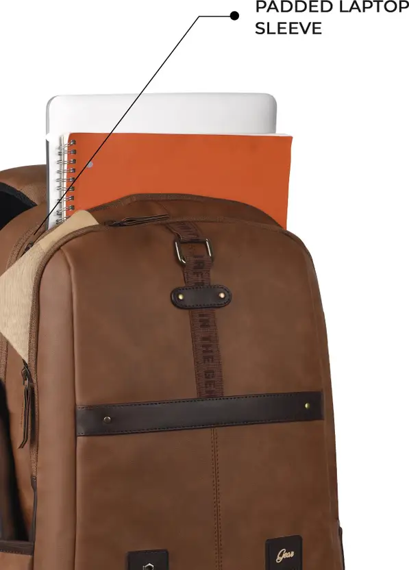 Gear Classic Anti Theft Faux Leather 31L (Tan-Brown) - Image 9