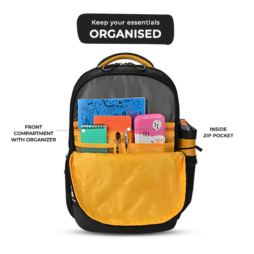 Astronomical Stamp Backpack 19 Inch (Black-Yellow) - Image 4