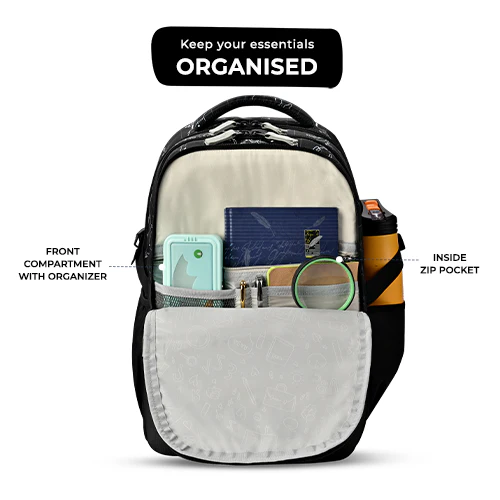 Globe Trotter Backpack 19 Inch (Black-Grey) - Image 4