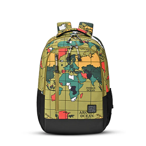 Grid Backpack 17 Inch (Green-Black)