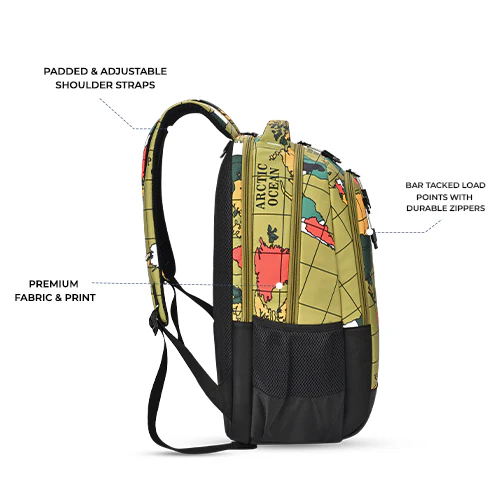 Grid Backpack 17 Inch (Green-Black) - Image 3