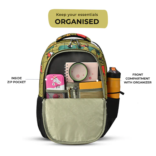 Grid Backpack 17 Inch (Green-Black) - Image 6