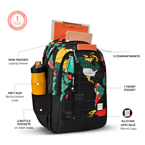 Grid Backpack 19 (Black-Black) (Copy) - Image 2