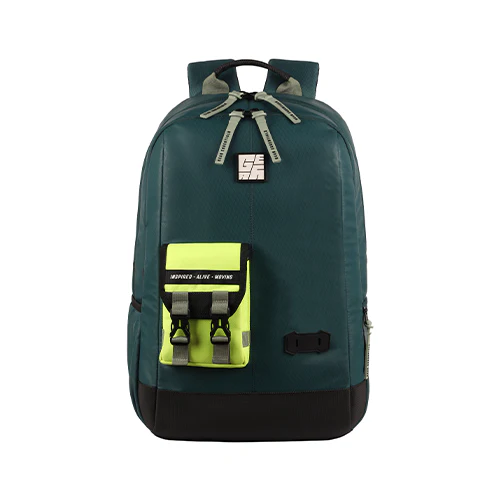 Hipster 31L anti theft water resistant backpack (Teal-Fl. Green)