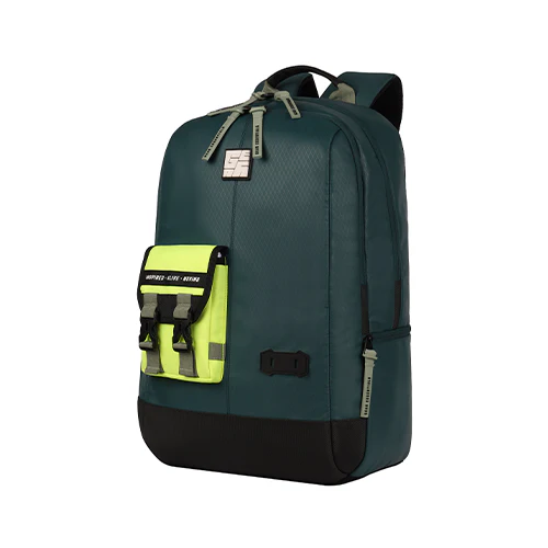 Hipster 31L anti theft water resistant backpack (Teal-Fl. Green) - Image 2