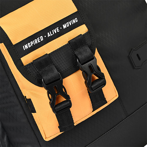 Hipster 31L anti theft water resistant backpack (Black-Yellow) - Image 4