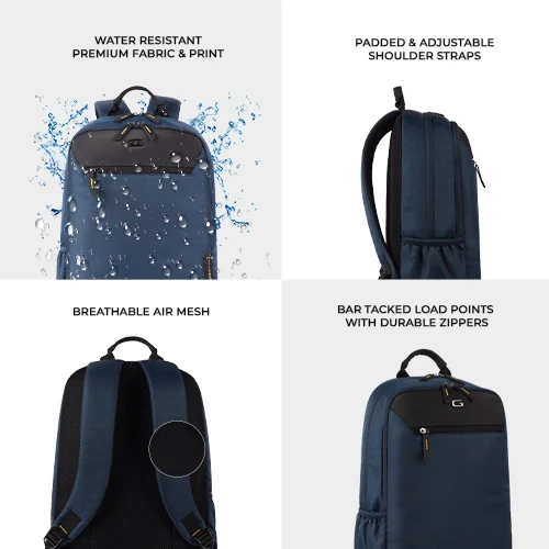 Gear Laconic 18"/24L Medium Water Resitant Laptop Backpack | Casual Backpack | Daypack | Travel Backpack | College Bag For Men/Women (Blue) - Image 8