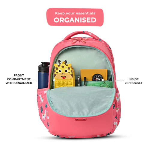 Llama Backpack 17 Inch (Pink-Green) - Image 5
