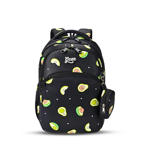 Avocado Backpack 15 Inch (Black-Green)