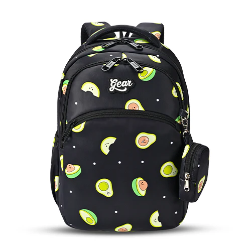 Avocado Backpack 15 Inch (Black-Green) - Image 8