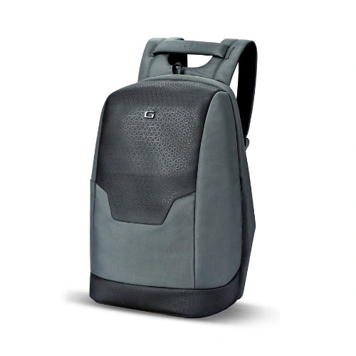 Gear NG Future 18"/27L Large Anti-Theft Faux Leather Water Resistant Laptop Backpack | Casual Backpack | Daypack | Travel Backpack | College Bag For Men/Women (Grey)