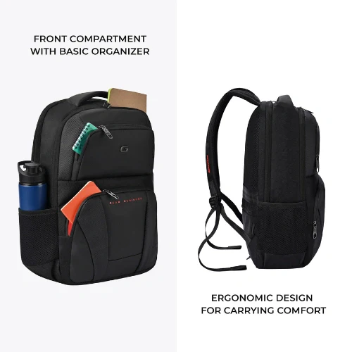 Gear NG Fortuner Business 18"/16L Medium Anti Theft Water Resistant Laptop Backpack/Casual Backpack/Daypack/Travel Backpack/College Bag For Men/Women (Black) - Image 3