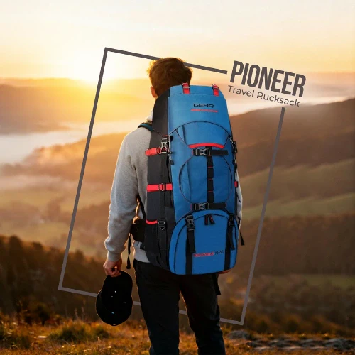 PIONEER TRAVEL RUCKSACK 75L (BLUE-BLACK) - Image 2