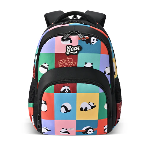 Puffy Backpack 15 Inch (Black-Orange)