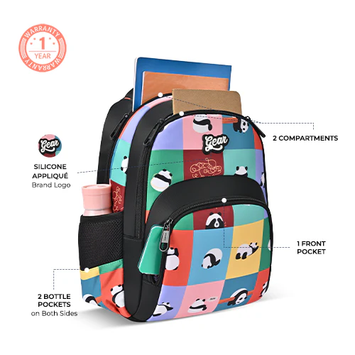 Puffy Backpack 15 Inch (Black-Orange) - Image 4