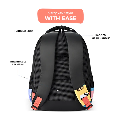 Puffy Backpack 15 Inch (Black-Orange) - Image 7