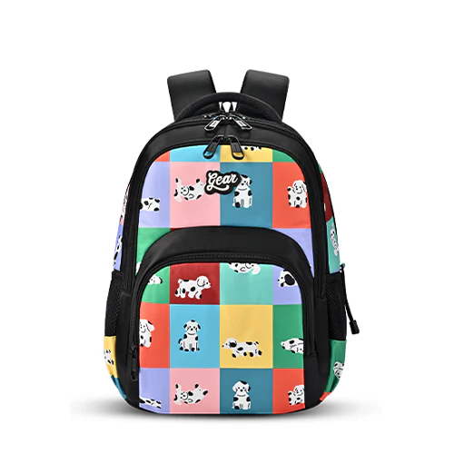 Puffy Backpack 17 Inch (Black-Green)