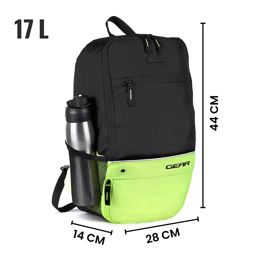 Superior XL 17L Backpack with Shoe Pocket (Black-Fluroscent Green) - Image 3