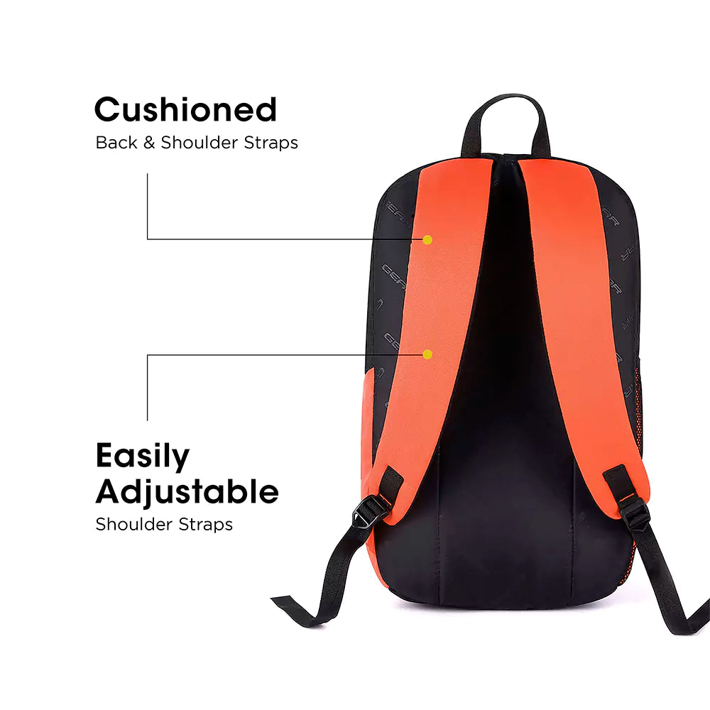 Superior XL 17L Backpack with Shoe Pocket (Black-Orange) - Image 10
