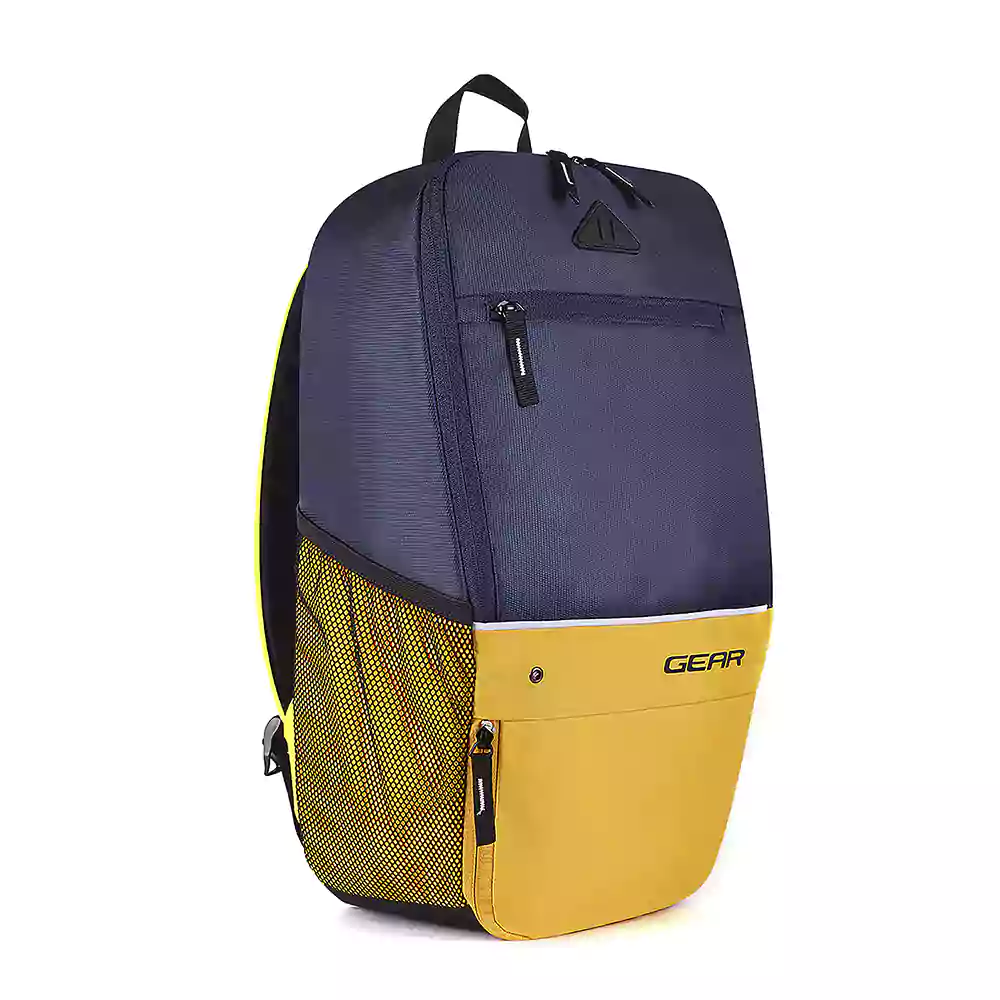 Superior XL 17L Backpack with Shoe Pocket (Navy-Yellow) - Image 11