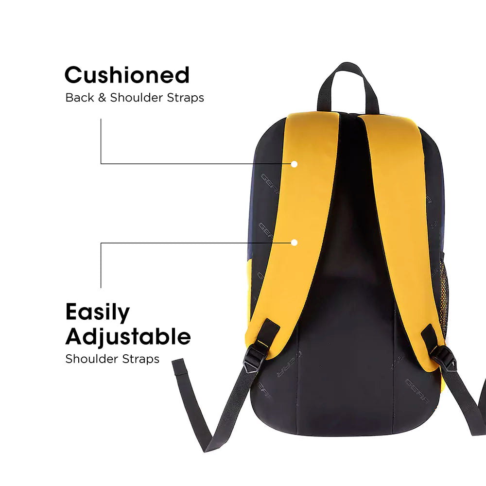 Superior XL 17L Backpack with Shoe Pocket (Navy-Yellow) - Image 6