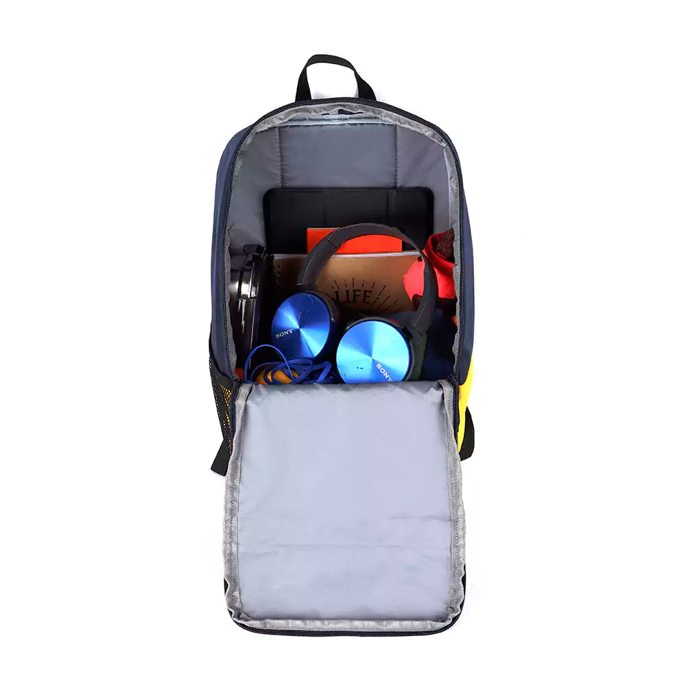 Superior XL 17L Backpack with Shoe Pocket (Navy-Yellow) - Image 7