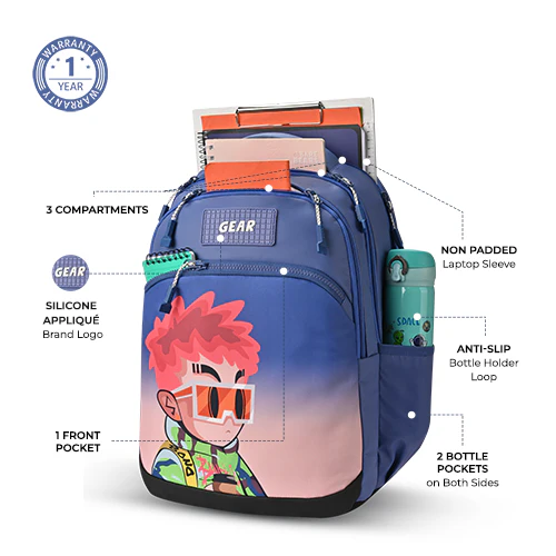 Tango Backpack 17 Inch (Blue-Orange) - Image 2