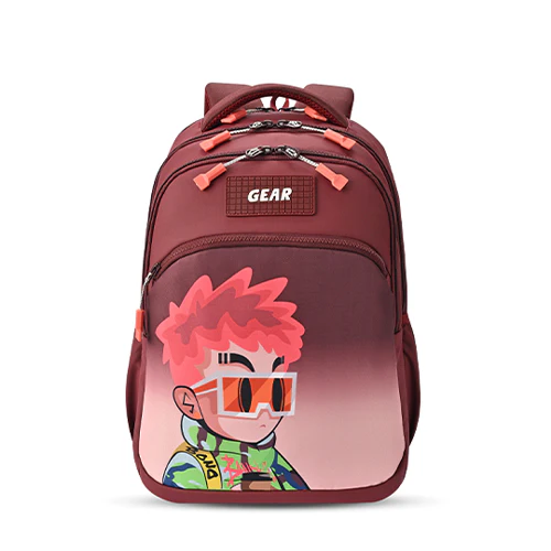 Tango Backpack 17 Inch (Maroon-Orange)